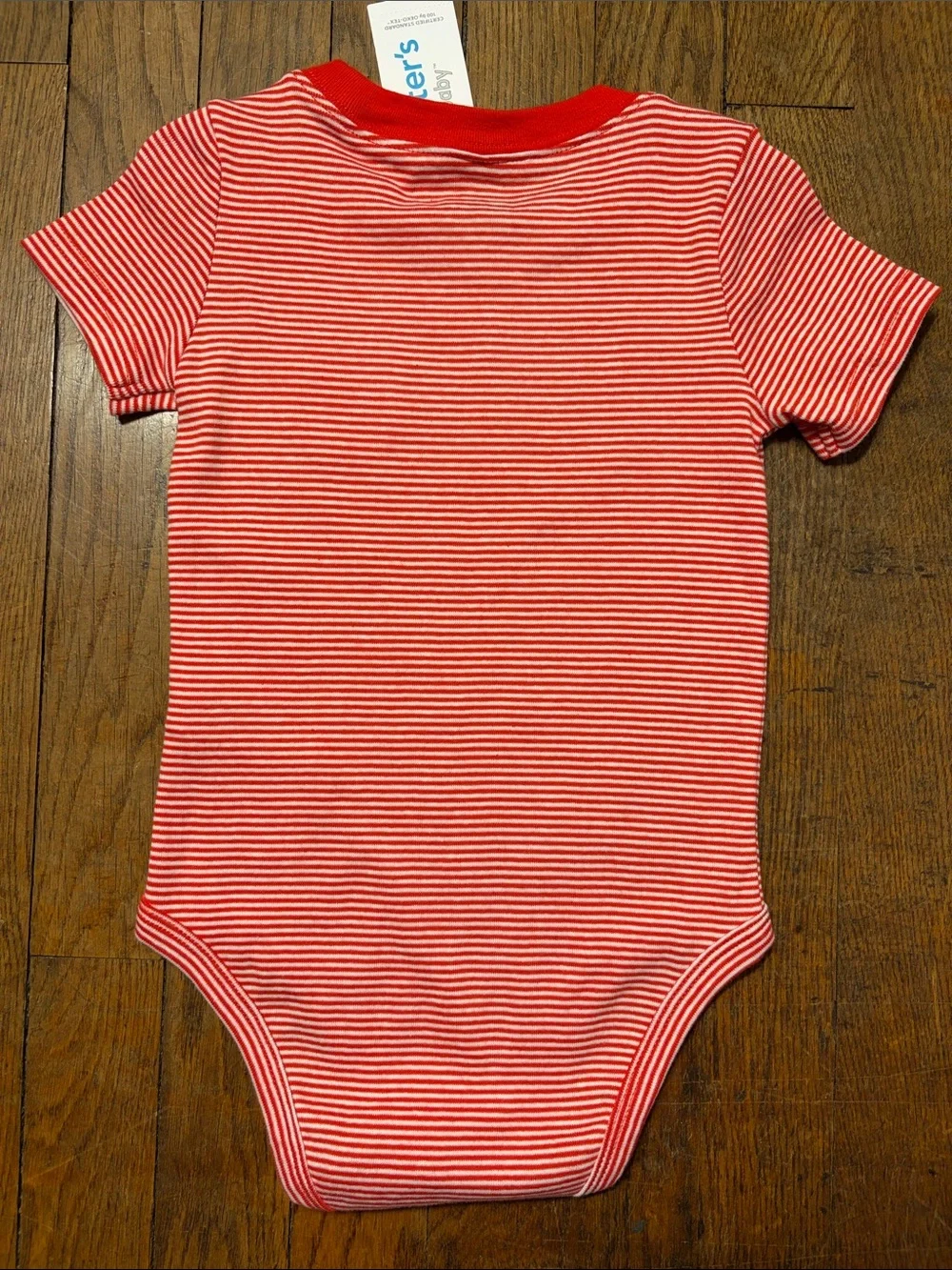 Carter's Red & Navy Striped Baby Onesie Duo